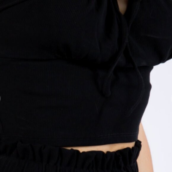 Black Mini Skirt and Crop Top set - Picture 4 of 4